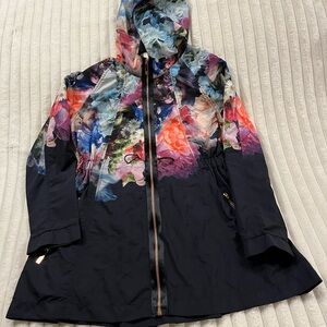 Ted Baker Multicolor Floral Hooded Jacket Women’s Size 8